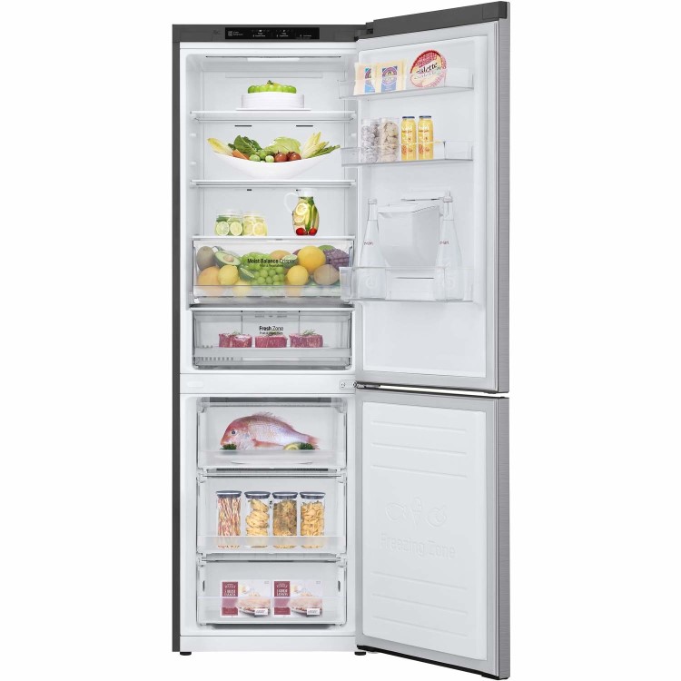 GRADE A3 - LG GBF61PZJZN Freestanding 60/40 Fridge Freezer With Non-plumb Water Dispenser - Stainless Steel