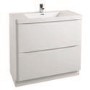 White Free Standing Bathroom Vanity Unit & Basin - W900mm