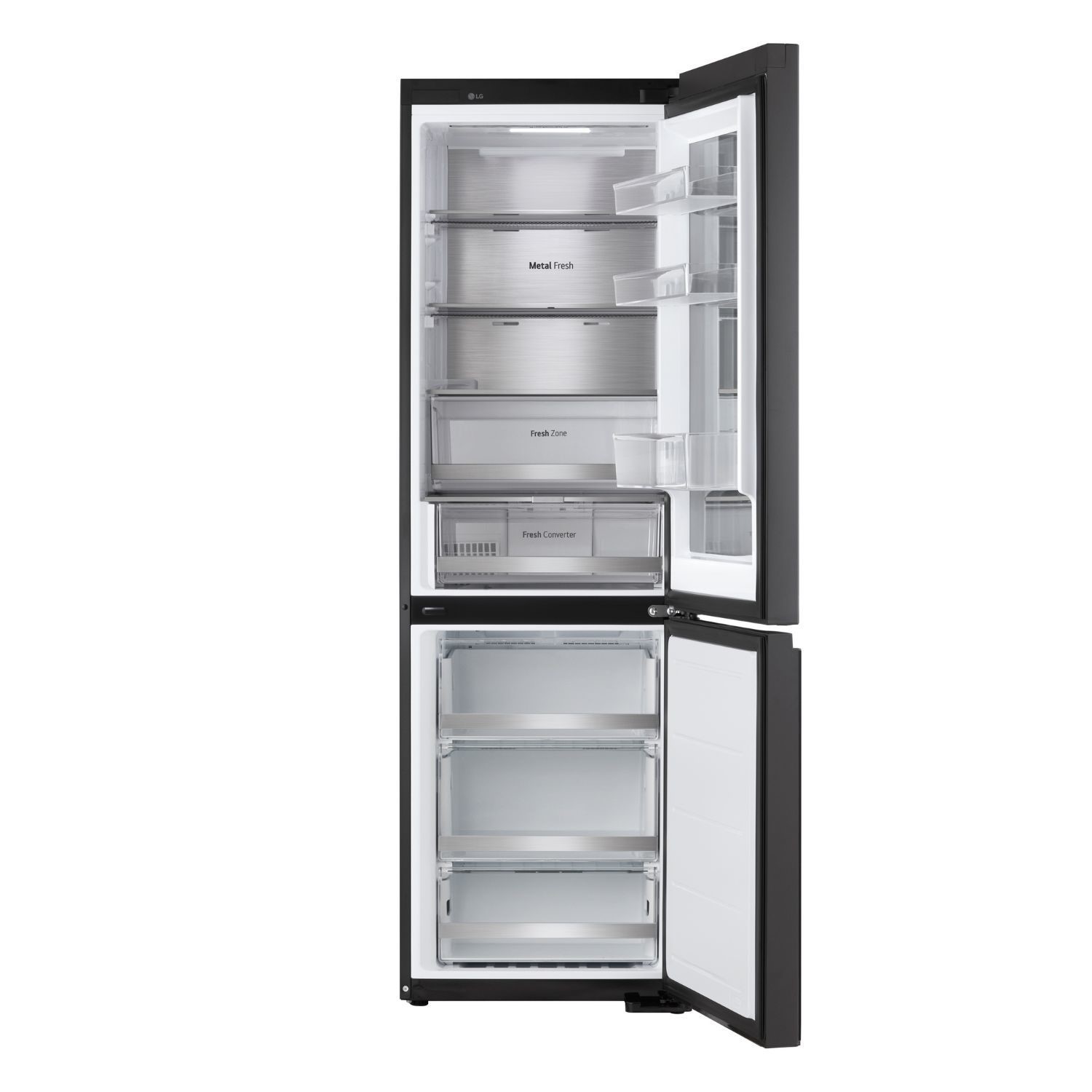 LG InstaView 349 Litre 60/40 Freestanding Fridge Freezer - Black LG InstaView 349 Litre 60/40 Freestanding Fridge Freezer - Black
