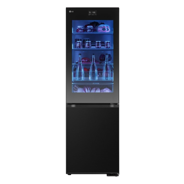 LG InstaView™ 349 Litre 60/40 Fridge Freezer - Black