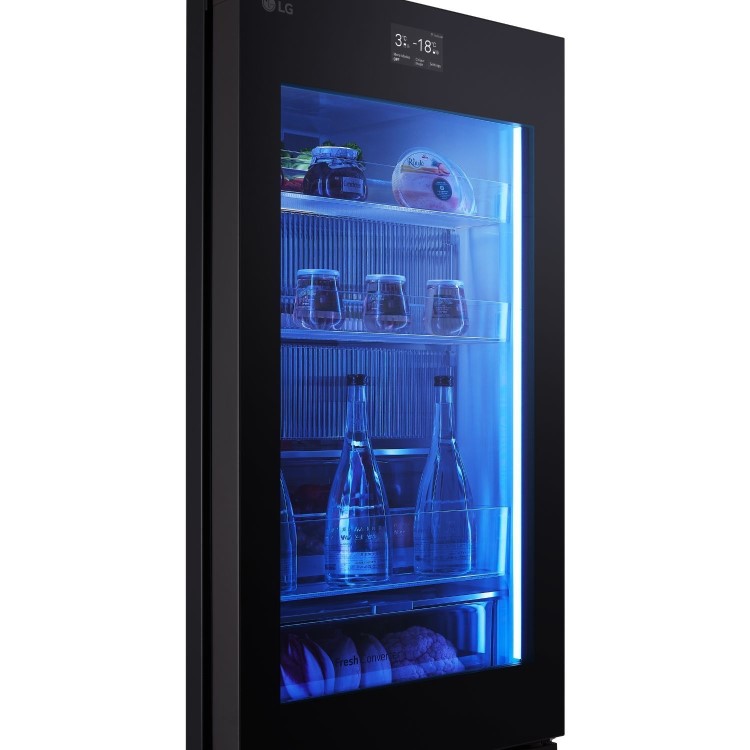 LG InstaView™ 349 Litre 60/40 Fridge Freezer - Black