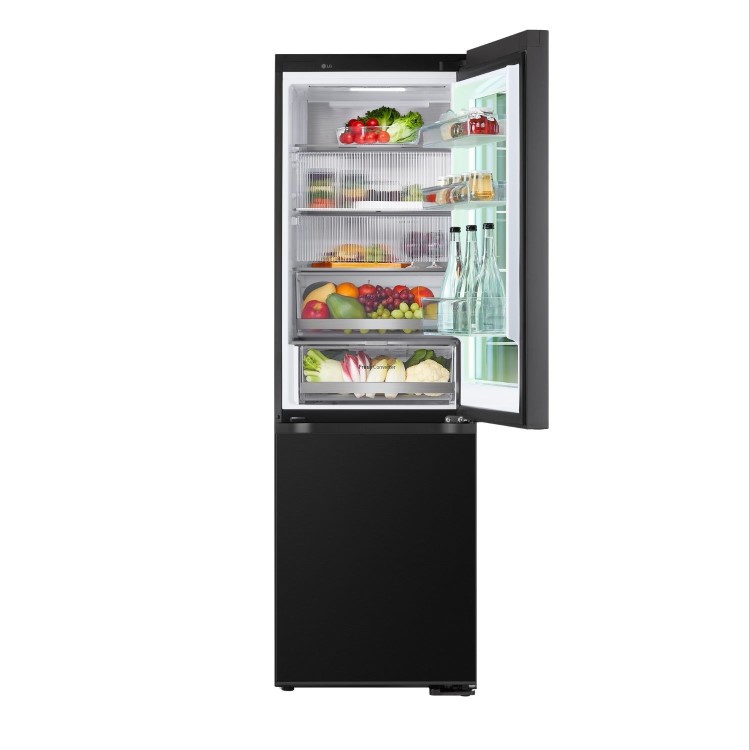 LG InstaView™ 349 Litre 60/40 Fridge Freezer - Black