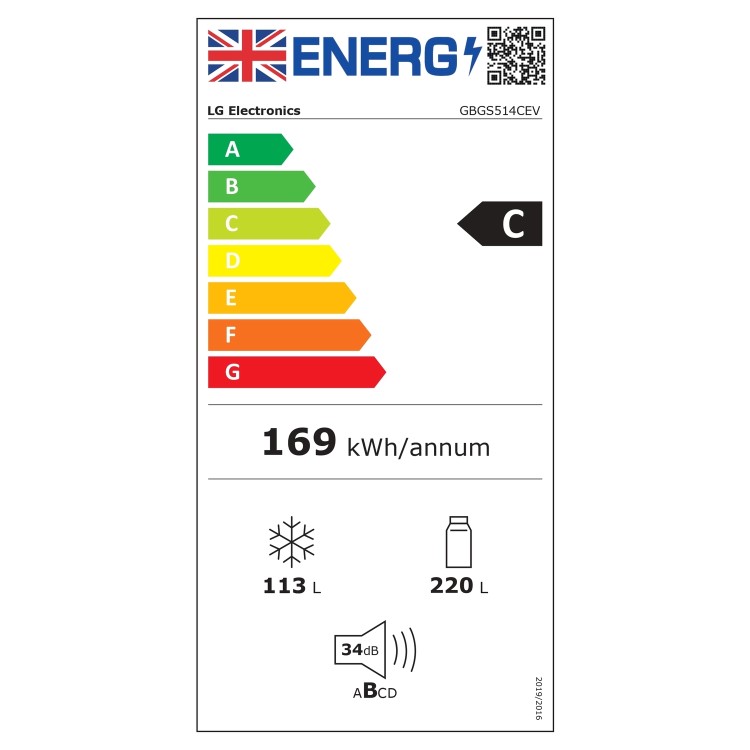 LG Fit & Max 349 Litre 60/40 Fridge Freezer - Essence Black Steel