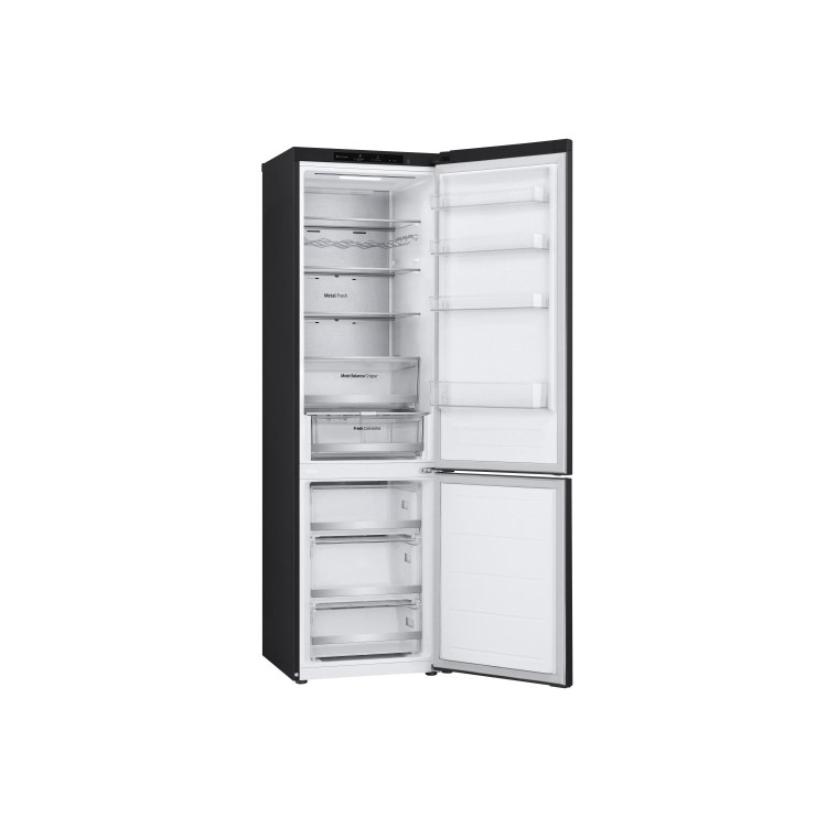 Refurbished LG NatureFRESH GBV5240CEP Freestanding 387 Litre 70/30 Frost Free Fridge Freezer Matte Black