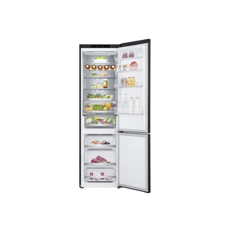 Refurbished LG NatureFRESH GBV5240CEP Freestanding 387 Litre 70/30 Frost Free Fridge Freezer Matte Black