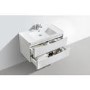 White Wall Hung Bathroom Vanity Unit & Basin - 900mm Wide