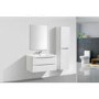 White Wall Hung Bathroom Vanity Unit & Basin - 900mm Wide