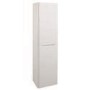 White Wall Hung Tall Bathroom Storage Cabinet - W400 x H1500mm - Oakland