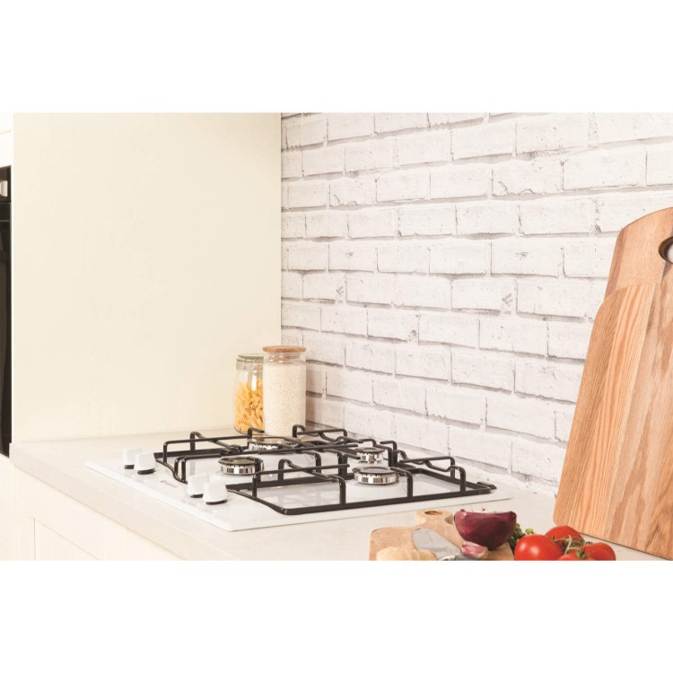 Hotpoint GC640WH Four Burner 60cm Gas Hob - White