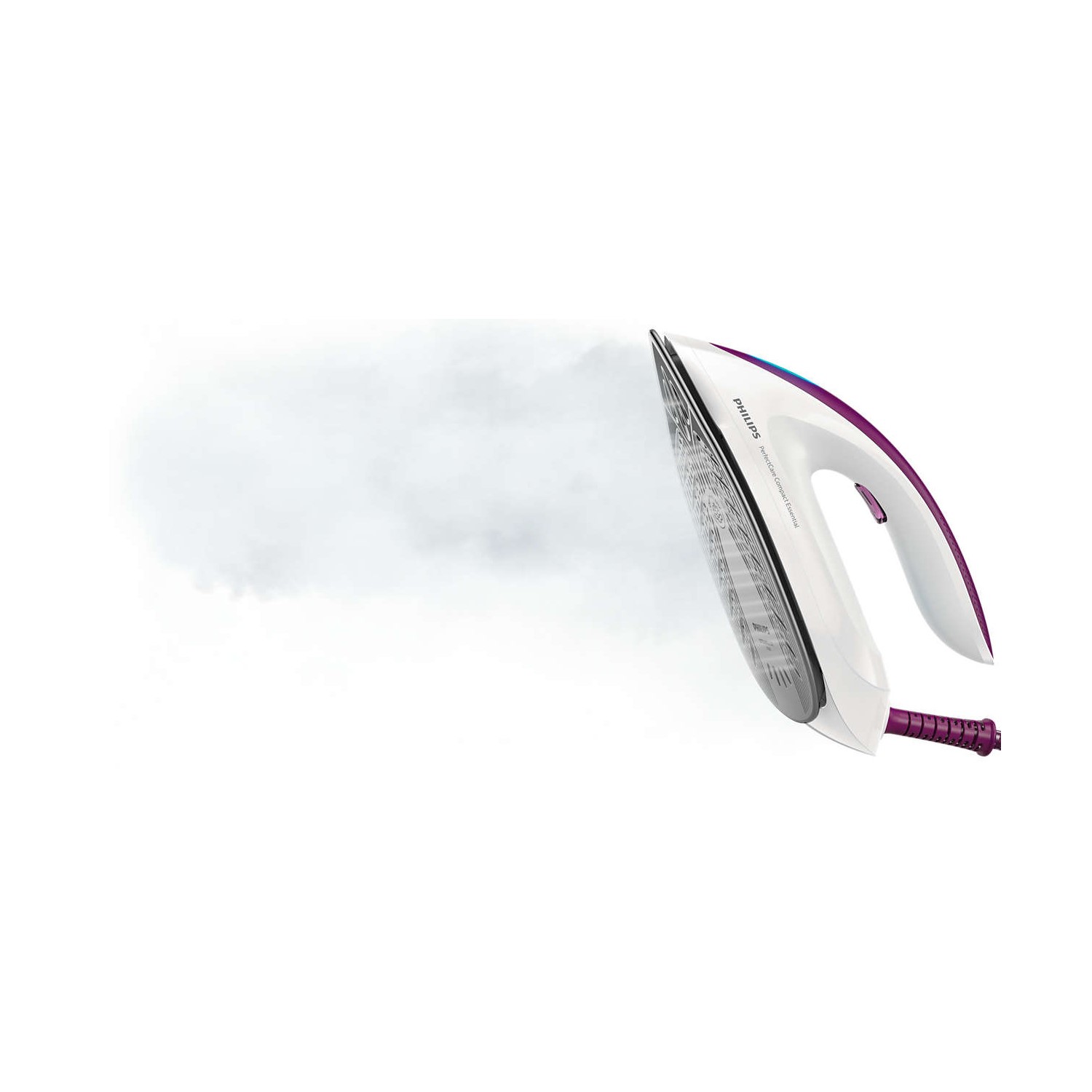 Philips GC6833 36 PerfectCare Compact Essential Steam Generator Iron Purple White Appliances Direct