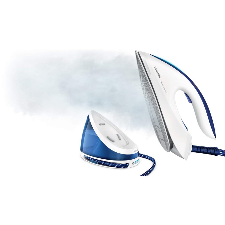 GRADE A1 - As new but box opened - Philips GC7015/20 Viva PerfectCare GC7015 Steam Generator Iron - Blue and White