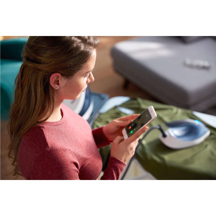 GRADE A2 - Philips GC7057/20 PerfectCare Viva Steam Generator Iron with Free Fabric Shaver - White & Blue