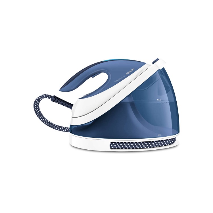 GRADE A2 - Philips GC7057/20 PerfectCare Viva Steam Generator Iron with Free Fabric Shaver - White & Blue