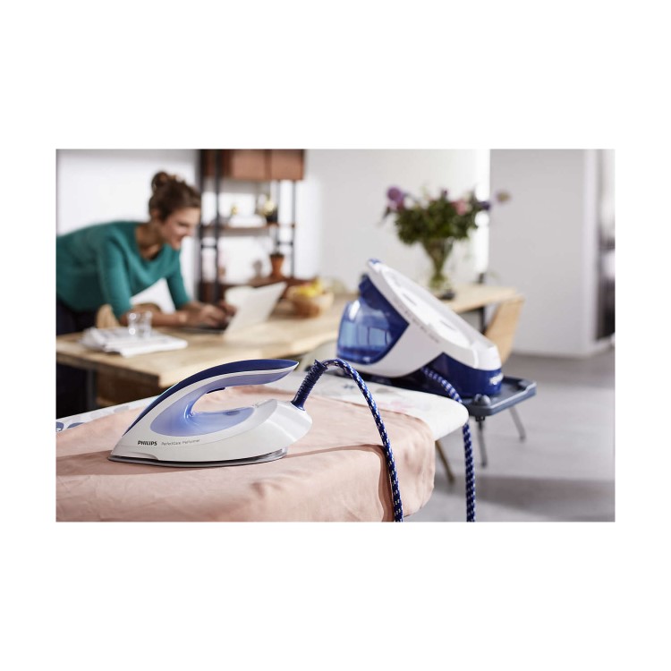 Philips GC8715/20 PerfectCare Performer Steam Generator Iron - White And Turquoise