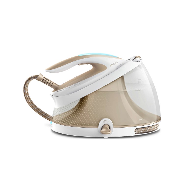 Philips GC9410/60 PerfectCare Aqua Pro Compact Steam Generator Iron - White & Gold
