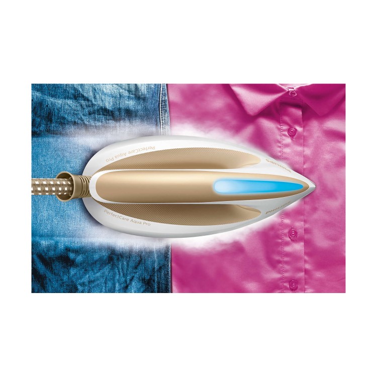 Philips GC9410/60 PerfectCare Aqua Pro Compact Steam Generator Iron - White & Gold