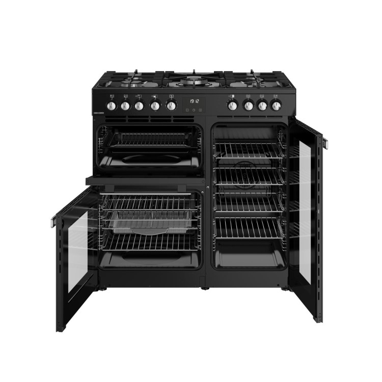 Refurbished Belling Cookcentre 90cm Dual Fuel Range Cooker - Black