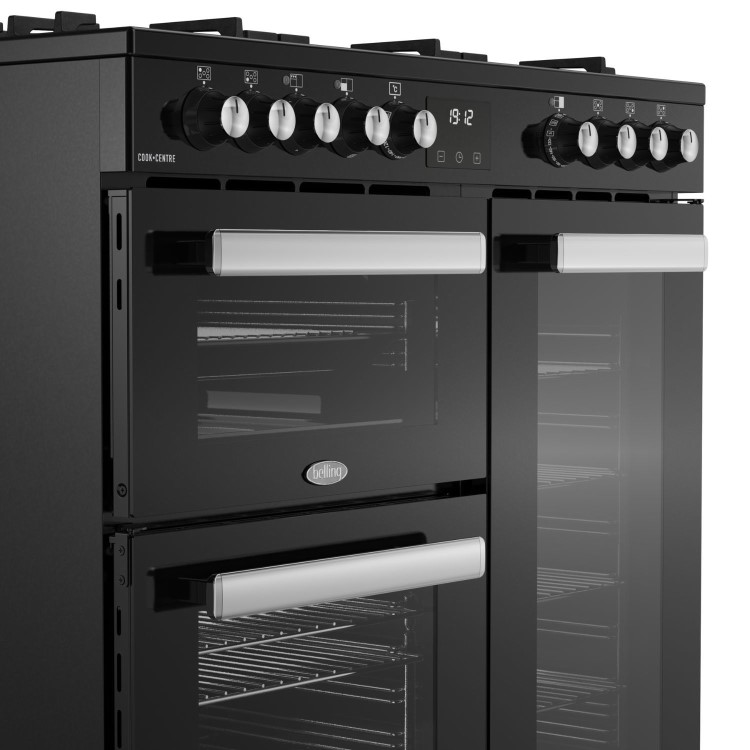 Refurbished Belling Cookcentre 90cm Dual Fuel Range Cooker - Black