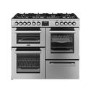 Refurbished Belling Cookcentre 444411800 100cm Dual Fuel Range Cooker Stainless Steel