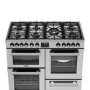 Refurbished Belling Cookcentre 444411800 100cm Dual Fuel Range Cooker Stainless Steel