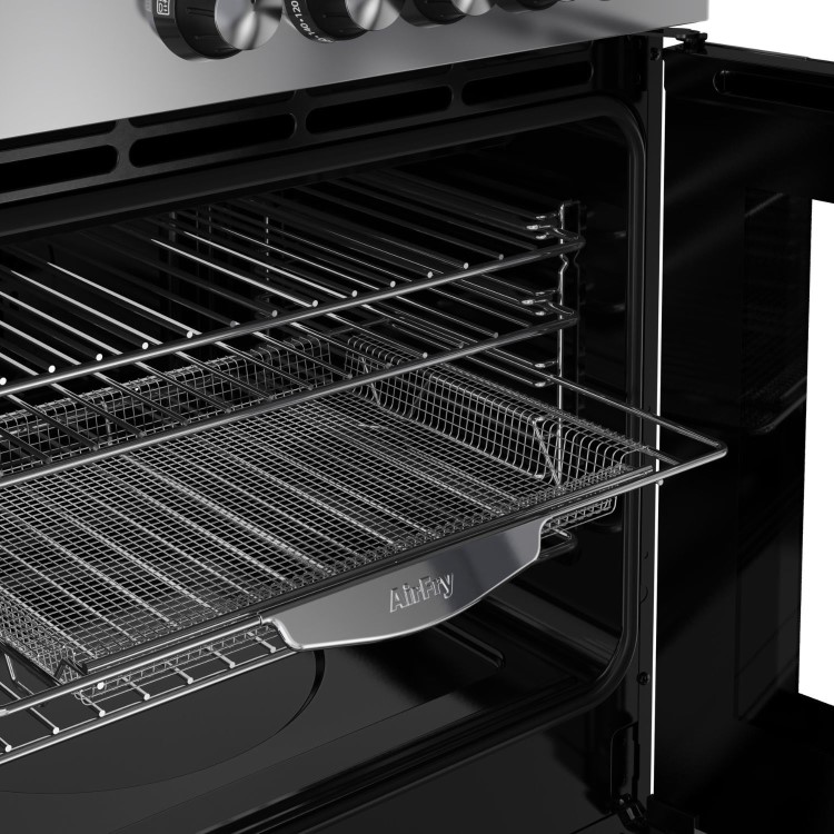 Refurbished Belling Cookcentre 444411800 100cm Dual Fuel Range Cooker Stainless Steel