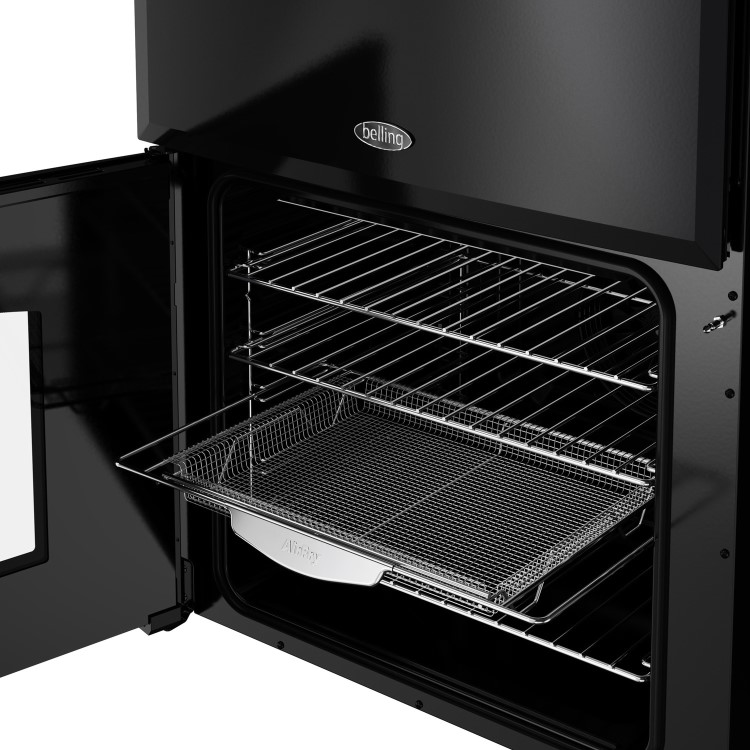 Refurbished Belling Farmhouse 444411810 60cm Electric Ceramic Cooker Black