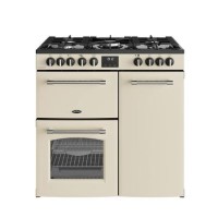Refurbished Belling Farmhouse 444411821 90cm Dual Fuel Range Cooker