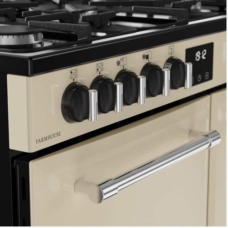Refurbished Belling Farmhouse 444411821 90cm Dual Fuel Range Cooker