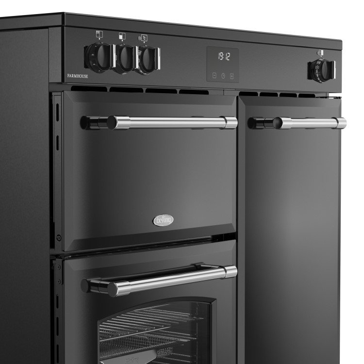 GRADE A2 - Belling Farmhouse 90cm Electric Induction Range Cooker - Black