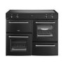 Refurbished Belling Farmhouse 444411841 110cm Electric Induction Range Cooker Black