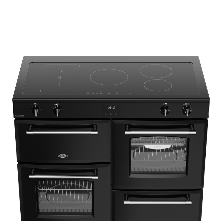 Refurbished Belling Farmhouse 444411841 110cm Electric Induction Range Cooker Black