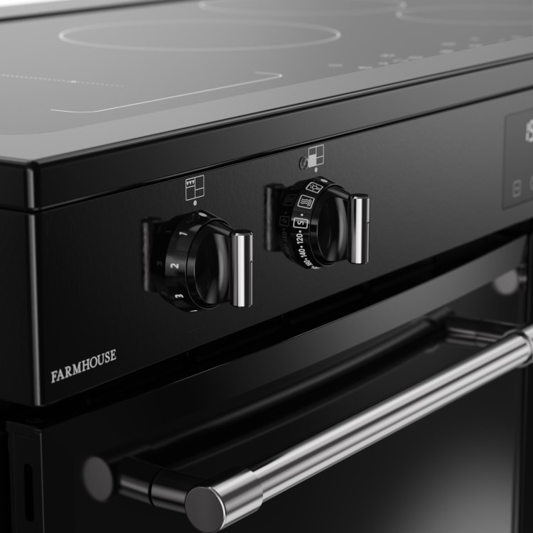 Refurbished Belling Farmhouse 444411841 110cm Electric Induction Range Cooker Black