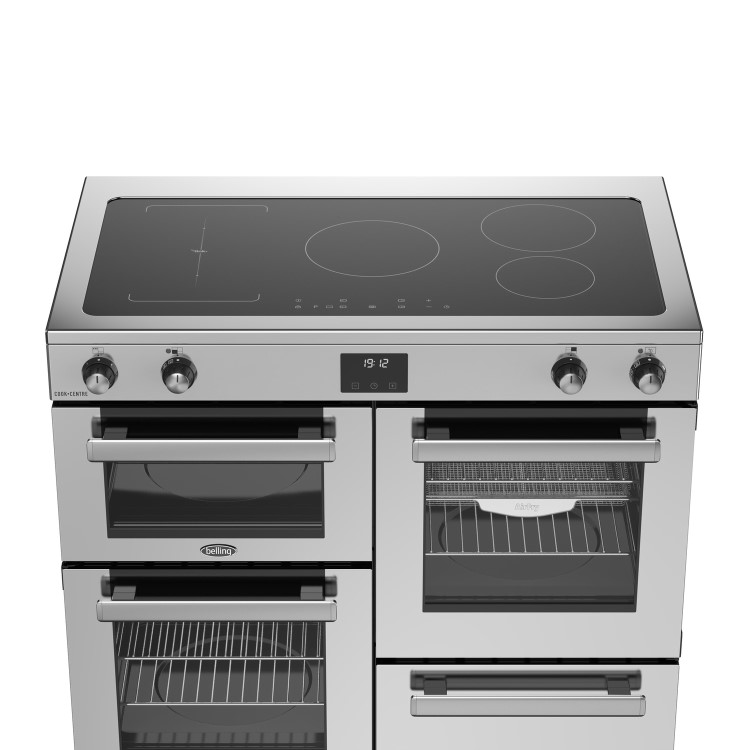 Belling Cookcentre 100cm Electric Induction Range Cooker - Stainless Steel