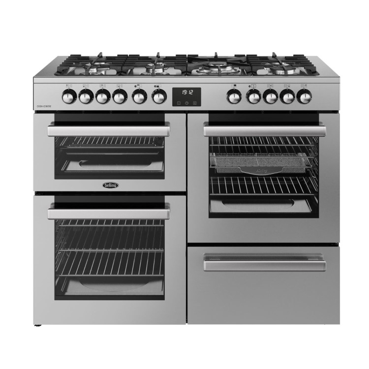 Refurbished Belling Cookcentre 110cm Dual Fuel Range Cooker - Stainless