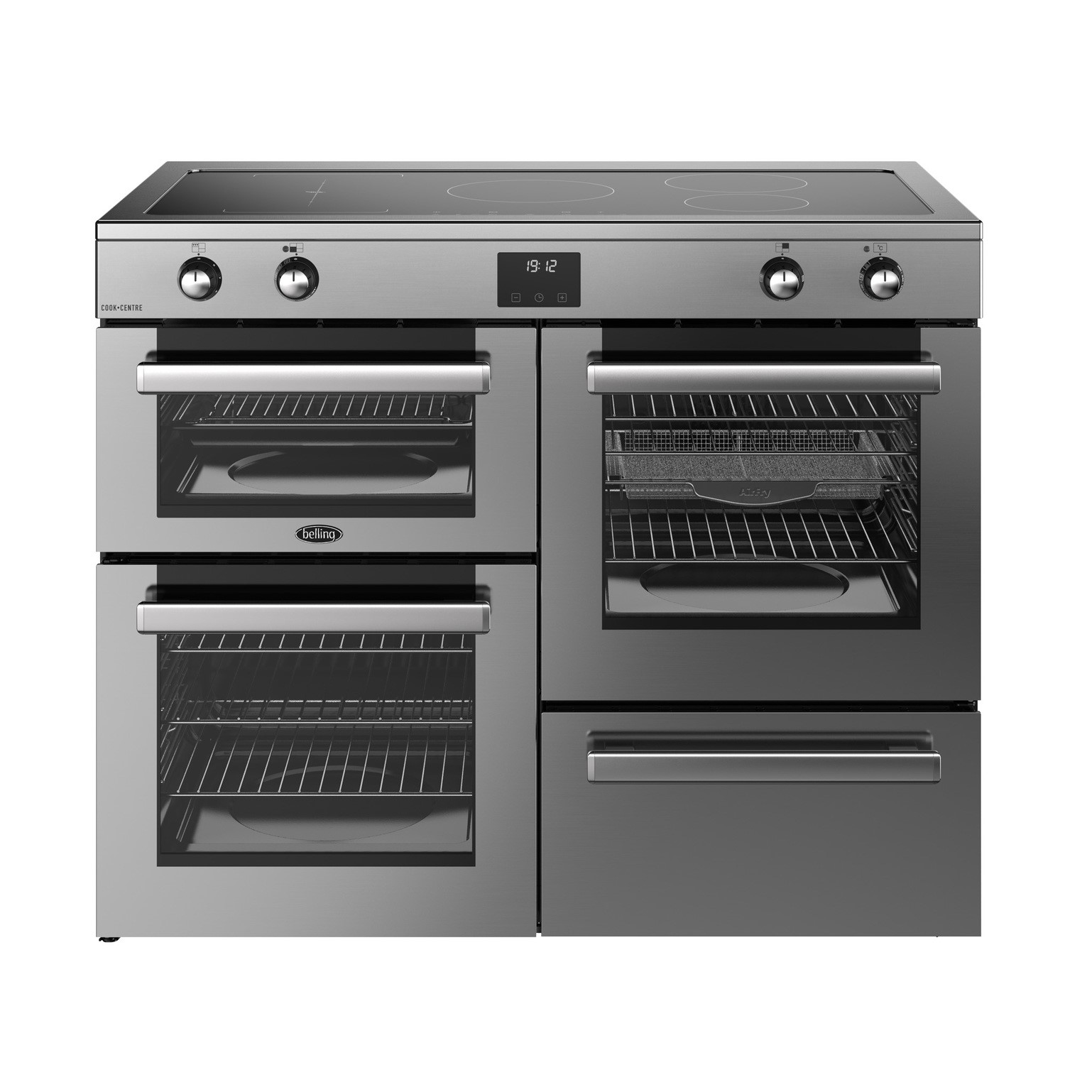 Belling Cookcentre 110cm Electric Induction Range Cooker - Stainless Steel