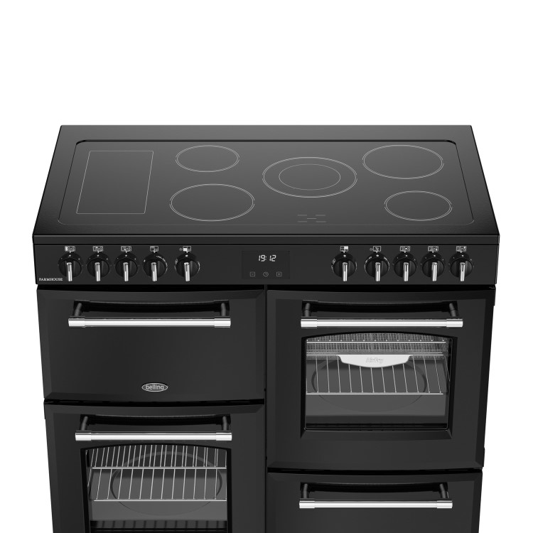 Belling Farmhouse 100cm Electric Range Cooker - Black