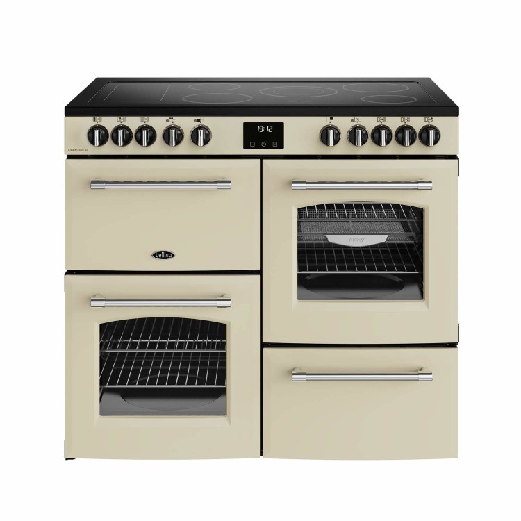 Belling Farmhouse 100cm Electric Range Cooker - Cream