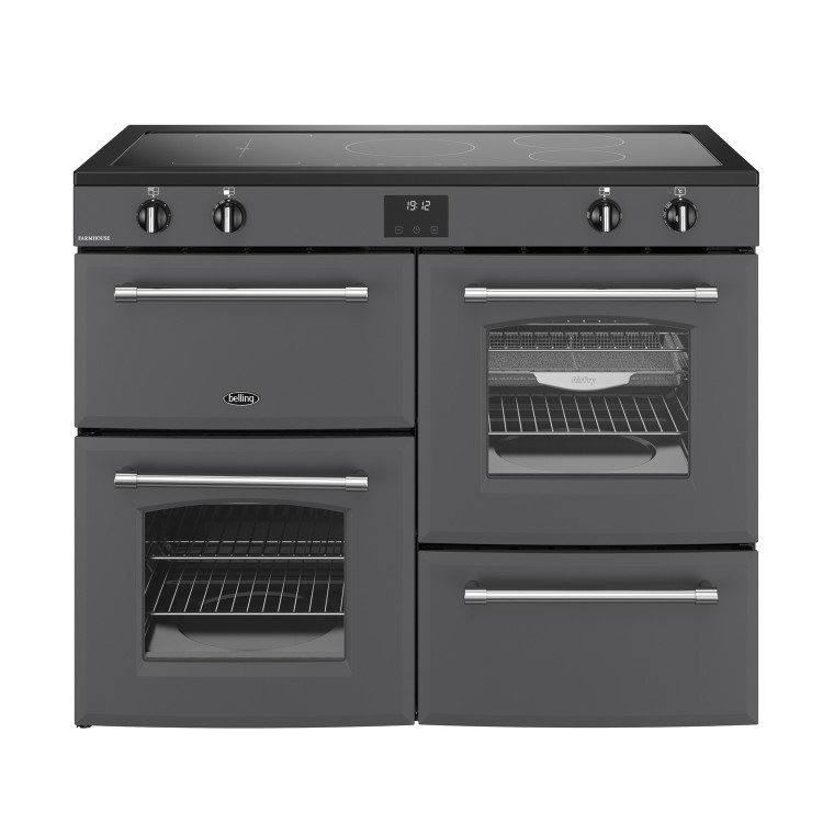 Belling Farmhouse 110cm Electric Induction Range Cooker - Grey