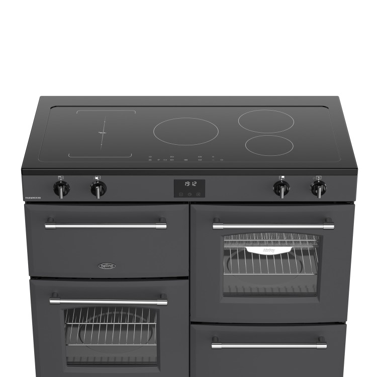 Belling Farmhouse 110cm Electric Induction Range Cooker - Grey