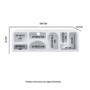 Geometric Large White TV Stand with Storage - TV's up to 55" - Geo