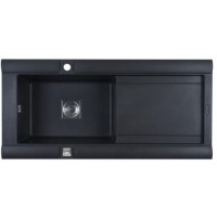 Astracast GE10RZHOMESK Geo 1.0 Bowl Reversible Drainer Granite ROK Composite Sink In Volcano Black