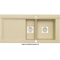 Astracast GE10WHHOMESK Geo 1.0 Bowl Reversible Drainer Granite ROK Composite Sink With Accessories - Matt White