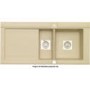 Astracast GE10WHHOMESK Geo 1.0 Bowl Reversible Drainer Granite ROK Composite Sink With Accessories - Matt White