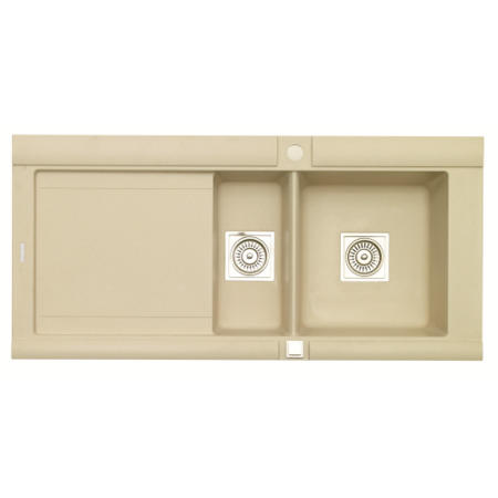 Astracast GE15RHHOMESKR Geo 1.5 Bowl Right Hand Drainer Granite ROK Composite Sink in Beige