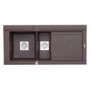 Astracast GE15RQHOMESKR Geo 1.5 Bowl Right Hand Drainer Granite ROK Composite Sink in Chocolate