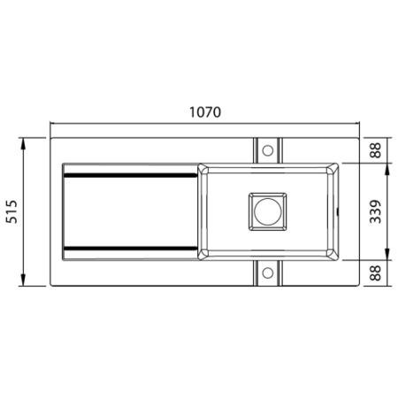 Astracast GE15WHHOMESK Geo 1.5 Bowl Reversible Drainer Ceramic Sink in Matt White