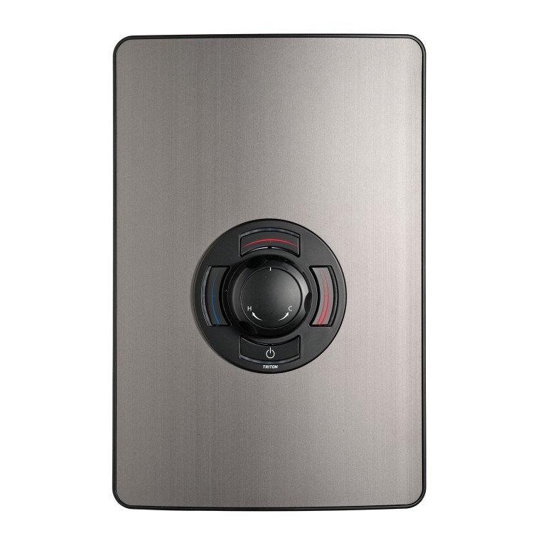 Triton 9.5kW Aspirante UNIQ&reg; Electric Shower - Dark Grey Effect