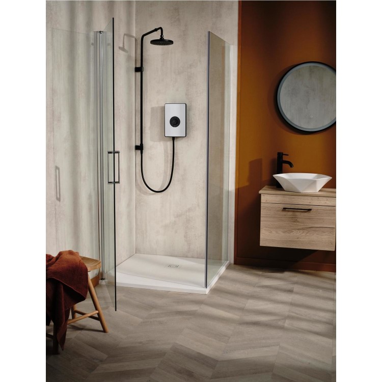 Triton 9.5kW Aspirante UNIQ&reg; Electric Shower - Nickel Effect