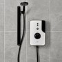 Triton Enlight 9.5kW Thermostatic Electric Shower with Back to Wall Kit - White