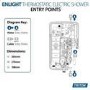 Triton Enlight 9.5kW Thermostatic Electric Shower with Back to Wall Kit - White